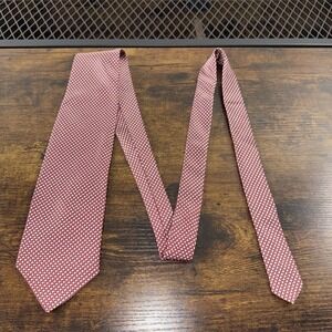 Andrew Scott‎ Red Micro Check Silk Tie Handmade Classic Men's Necktie Formal